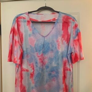 Blue and red tie dye shirt-brand new
